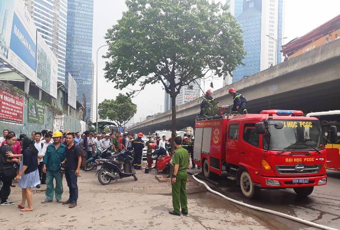 Cháy lớn gần tòa nhà Keangnam