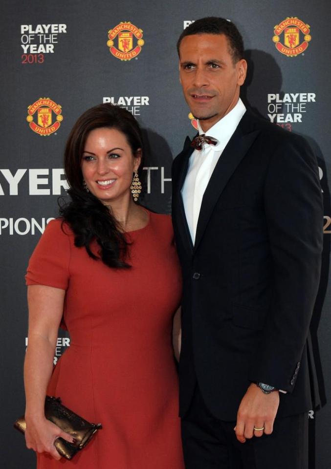 Rio Ferdinand và vợ cũ Rebecca Ellison. Ảnh: The Sun