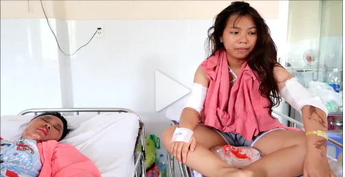 Clip các nạn nhân vụ tạt a xít ở TP Biên Hòa
