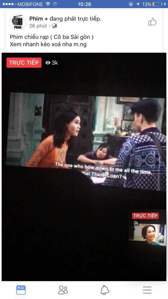 Ng&ocirc; Thanh V&acirc;n bức x&uacute;c v&igrave; phim &ldquo;C&ocirc; Ba S&agrave;i G&ograve;n&rdquo; bị livestream l&eacute;n - Ảnh 1.