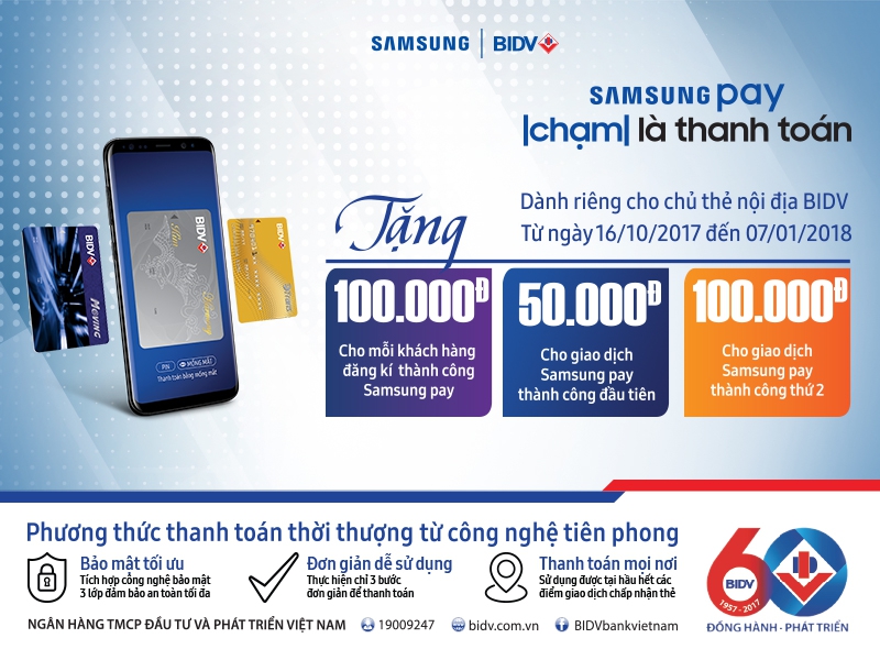 &ldquo;&Ocirc;ng lớn&rdquo; BIDV v&agrave; SAMSUNG bắt tay, kh&aacute;ch h&agrave;ng hưởng lợi - Ảnh 1.