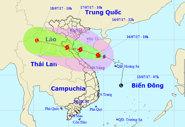 Bão số 2 giật cấp 10-11 đổ bộ vào Thanh Hóa-Hà Tĩnh lúc rạng sáng - Ảnh 1.