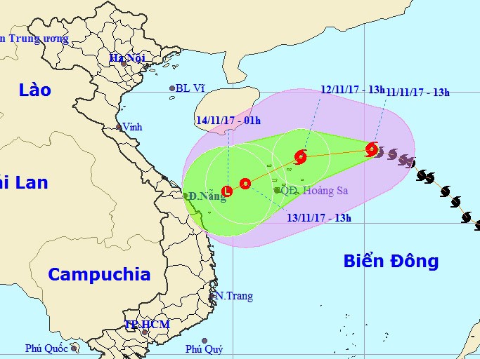Bão số 13 có thể đổi hướng, suy yếu trước khi đổ bộ