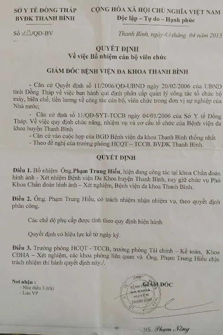 Hủy quyết định cha bổ nhiệm “thần tốc” cho con trai - Ảnh 1.
