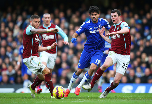 Trận Burnley tiếp Chelsea của Diego Costa (19) hứa hẹn căng thẳng
