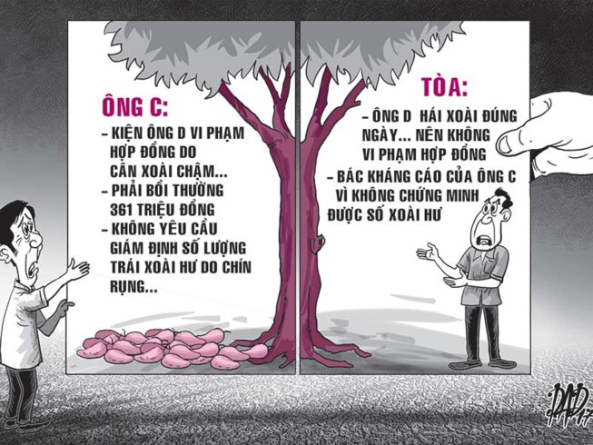 Chủ vườn xoài kiện ông mua xoài