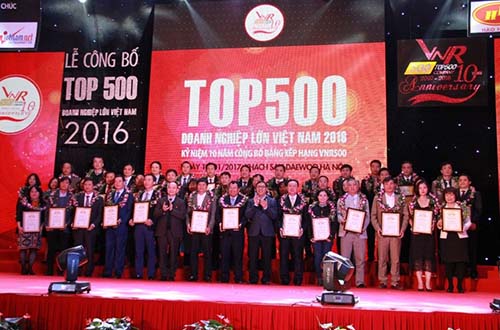 C.P. Việt Nam đứng thứ 18/500 doanh nghiệp lớn nhất năm 2016