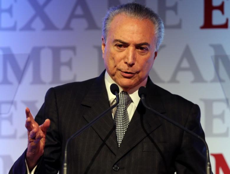 Tổng thống Michel Temer. Ảnh: Reuters
