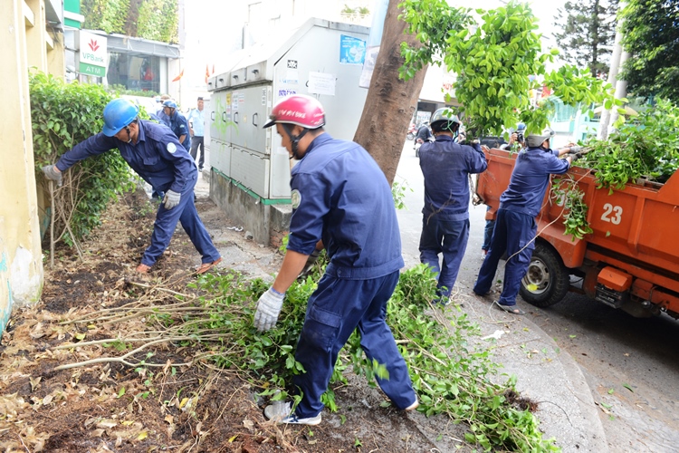 
Tiếp đ&oacute;, bồn c&acirc;y cảnh trước Trung t&acirc;m Bồi dưỡng Ch&iacute;nh trị quận 1 cũng bị th&aacute;o dỡ để trả lại sự th&ocirc;ng tho&aacute;ng cho vỉa h&egrave;
