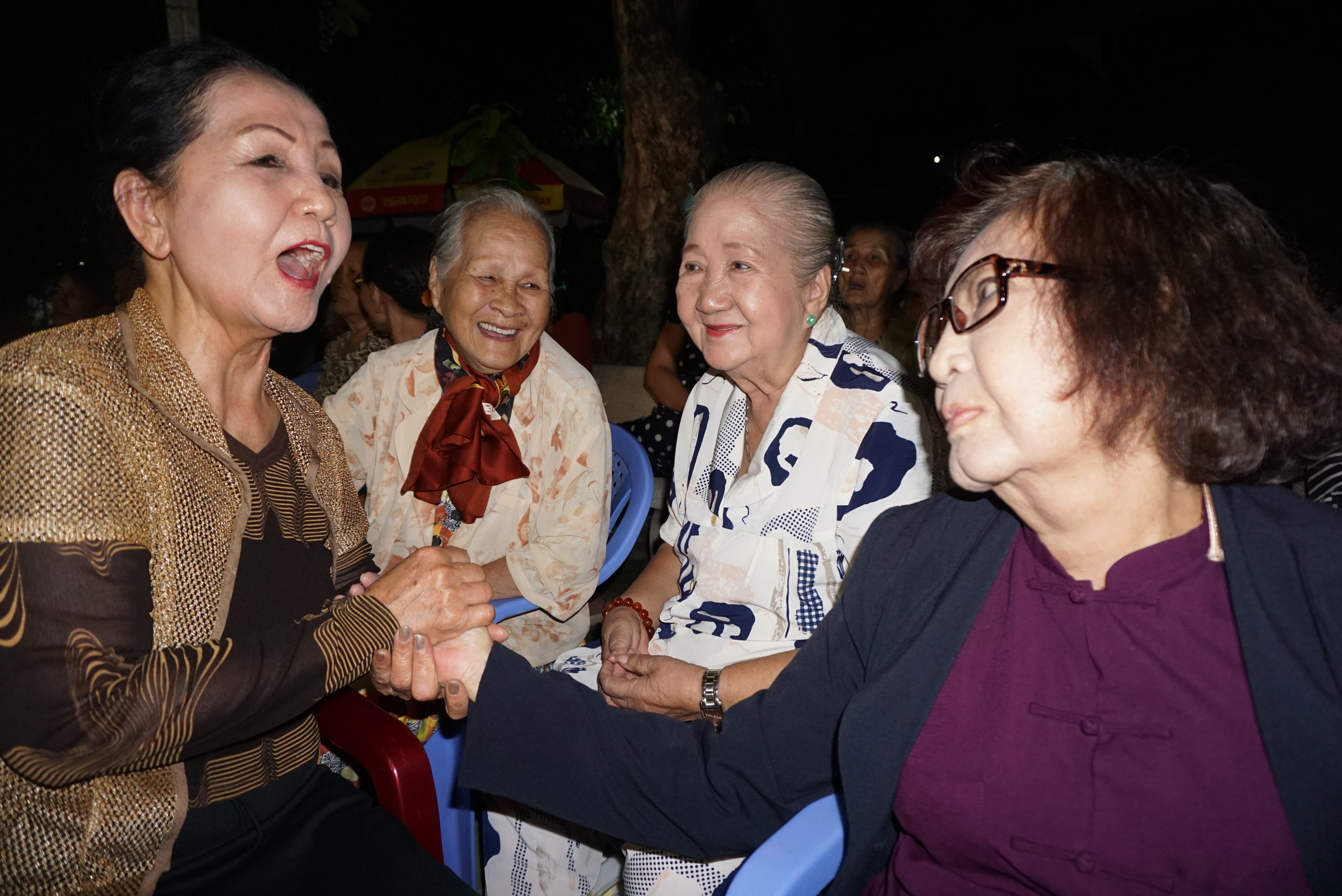 
NS L&ecirc; Giang tr&ograve; chuyện với c&aacute;c NS l&atilde;o th&agrave;nh tại Khu dưỡng l&atilde;o Nghệ sĩ TP HCM
