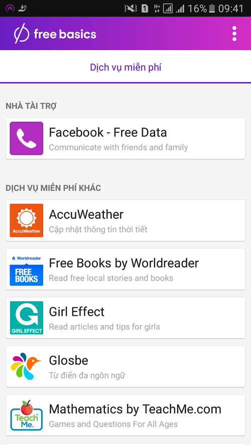 Facebook đưa các dịch vụ truy cập internet miễn phí vào Việt Nam