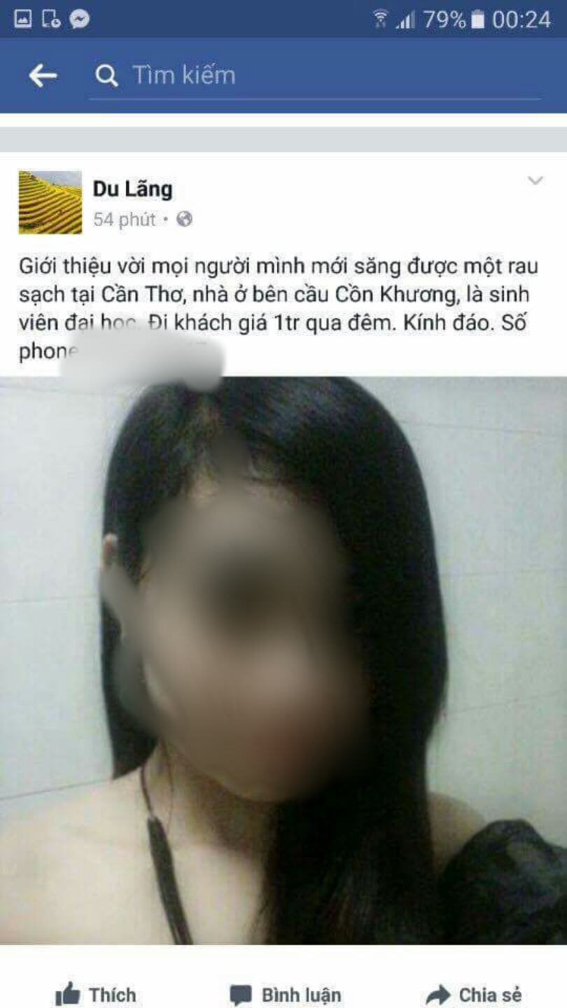 Nữ sinh bị tung hình lên mạng làm gái gọi