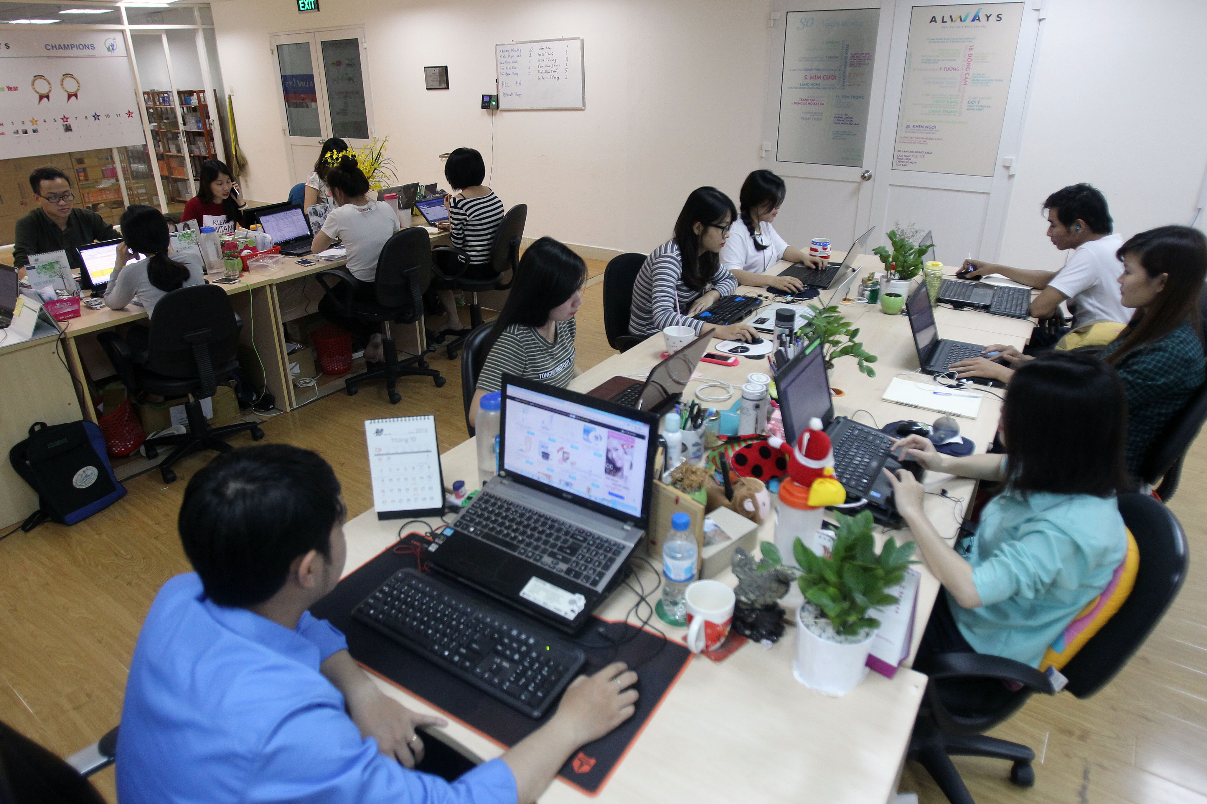 
C&ocirc;ng ty TNHH Always l&agrave; một trong những start-up tạo được ấn tượng tốt Ảnh: HO&Agrave;NG TRIỀU
