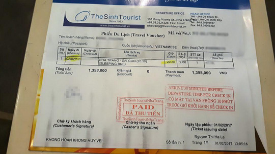Vụ tăng giá vé xe gần 4 lần: TheSinh Tourist không biết?