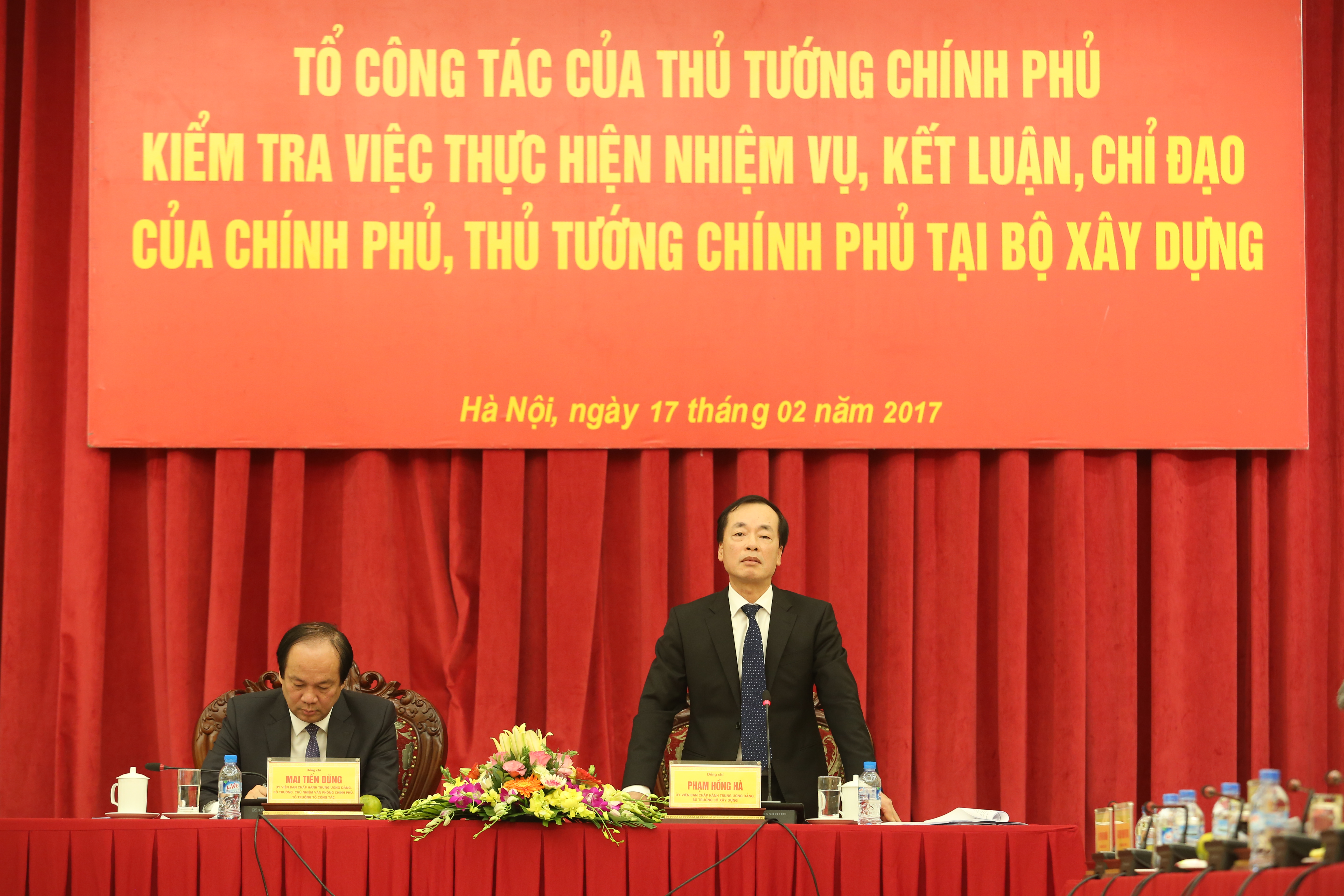 Bộ trưởng Bộ Xây dựng Phạm Hồng Hà phát biểu - Ảnh: Hồ Ý