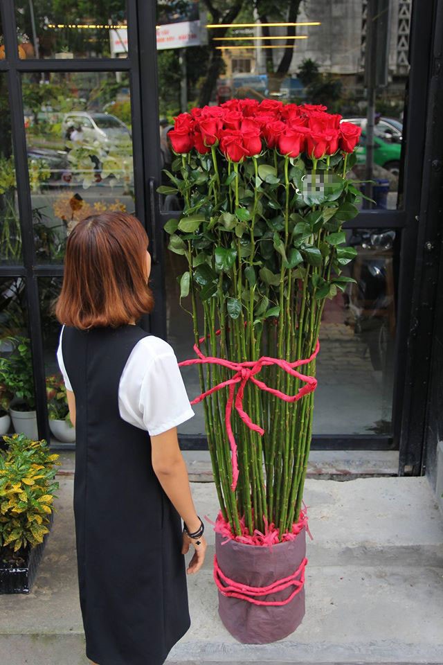 Hoa hồng thân cao, giá nửa triệu vẫn cháy hàng dịp Valentine