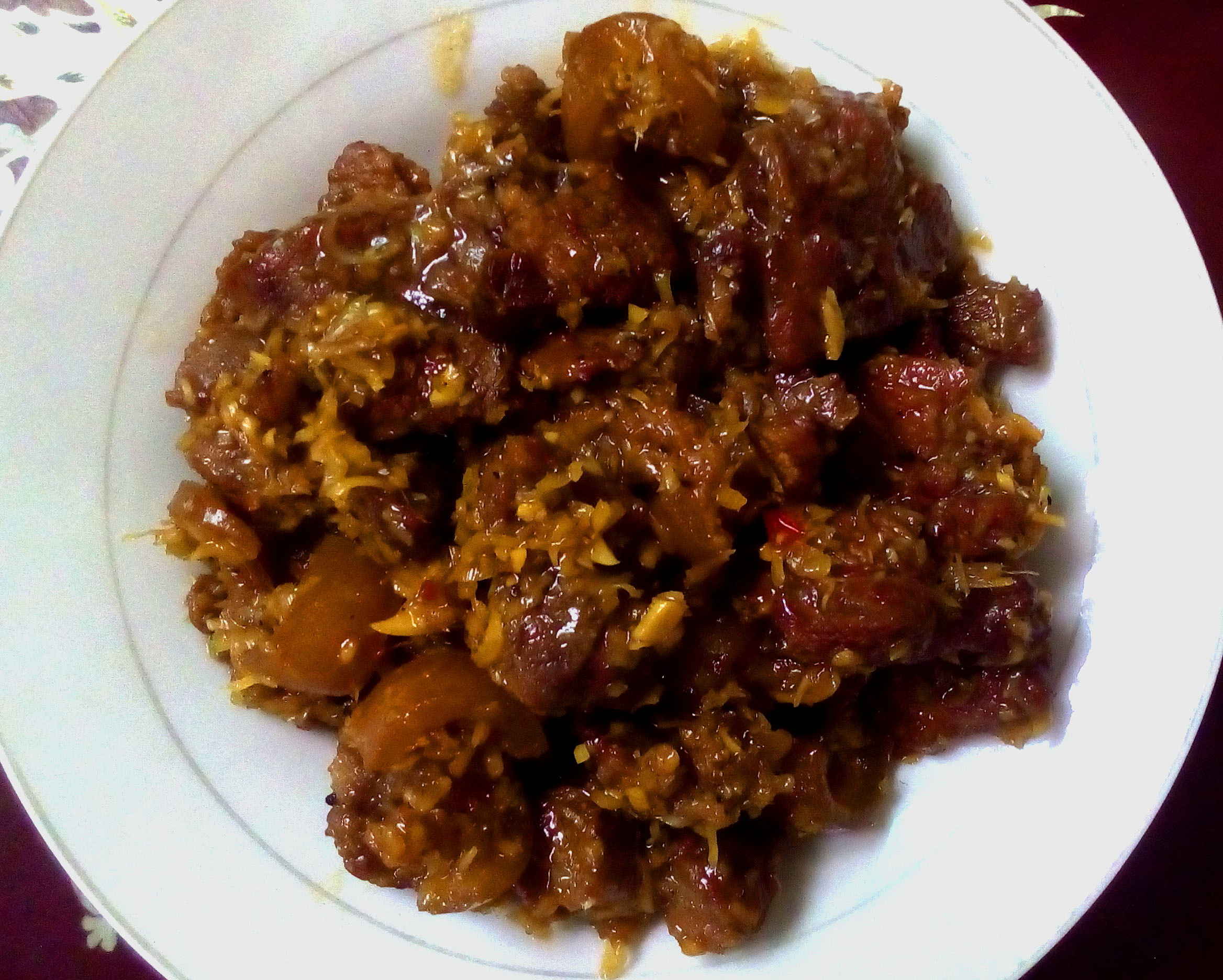 Bò tơ mà kho sả ớt…