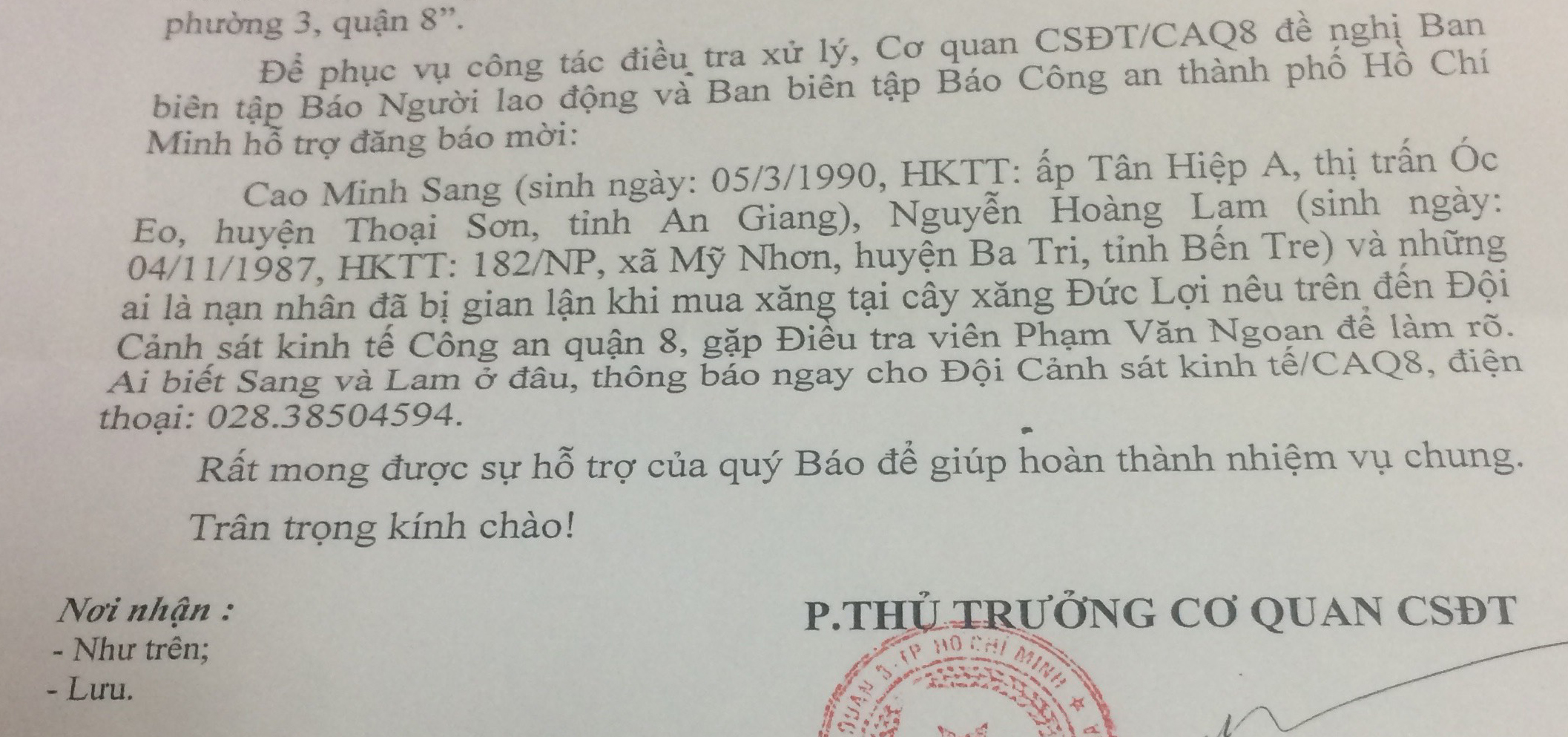 Công an phát lệnh truy tìm nhân viên cây xăng gian lận ở TP HCM - Ảnh 2.