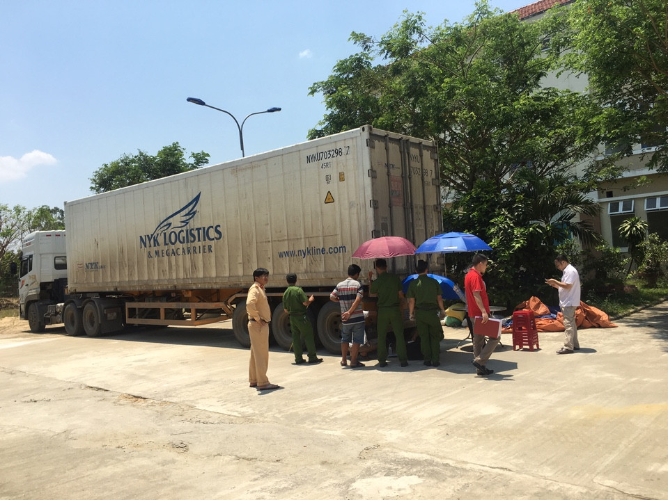Xe container tông chết người ở Phú Thọ đã bị bắt ở Quảng Nam