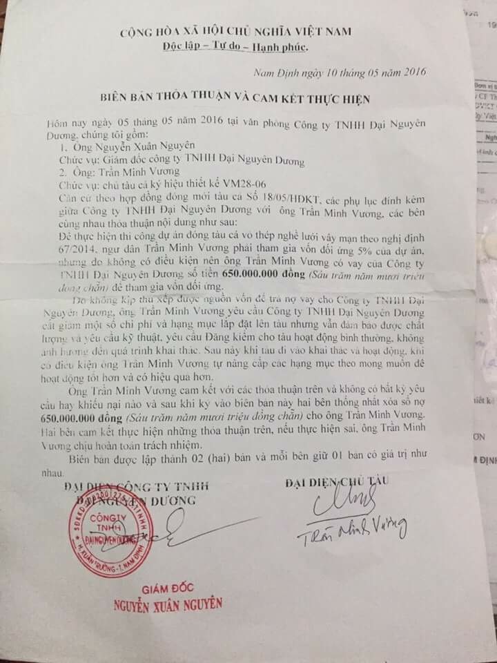 Công ty Đại Nguyên Dương lừa ngư dân nhận tàu đểu? - Ảnh 1.