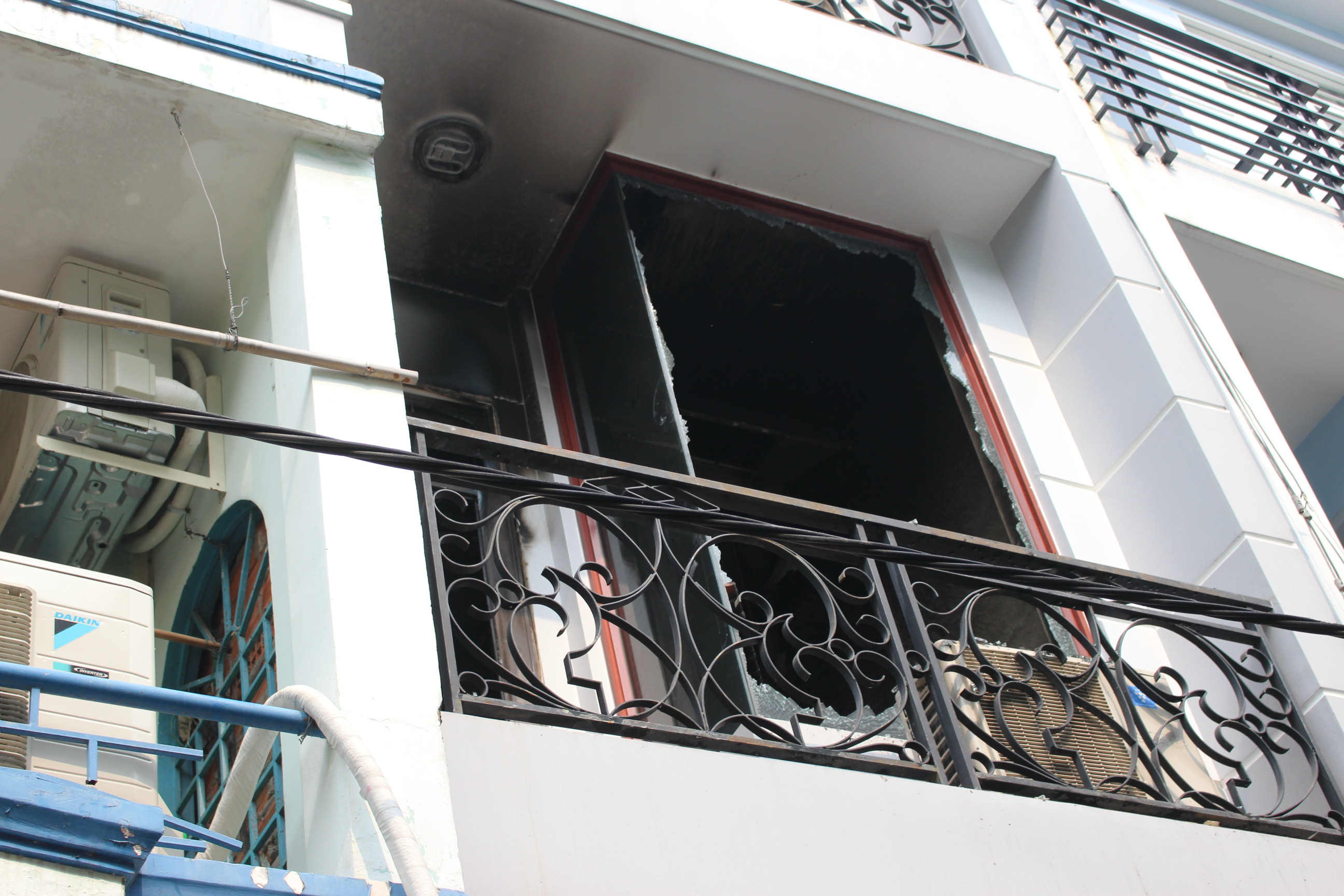 Hiện trường vụ cháy.