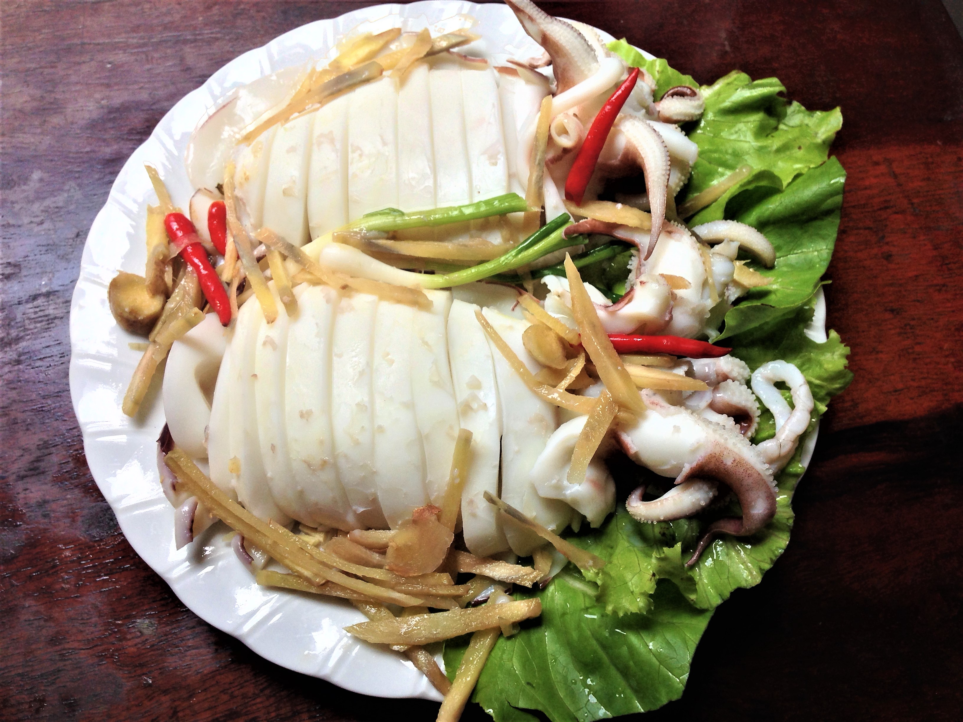 Mực hấp gừng cho ngày cuối tuần