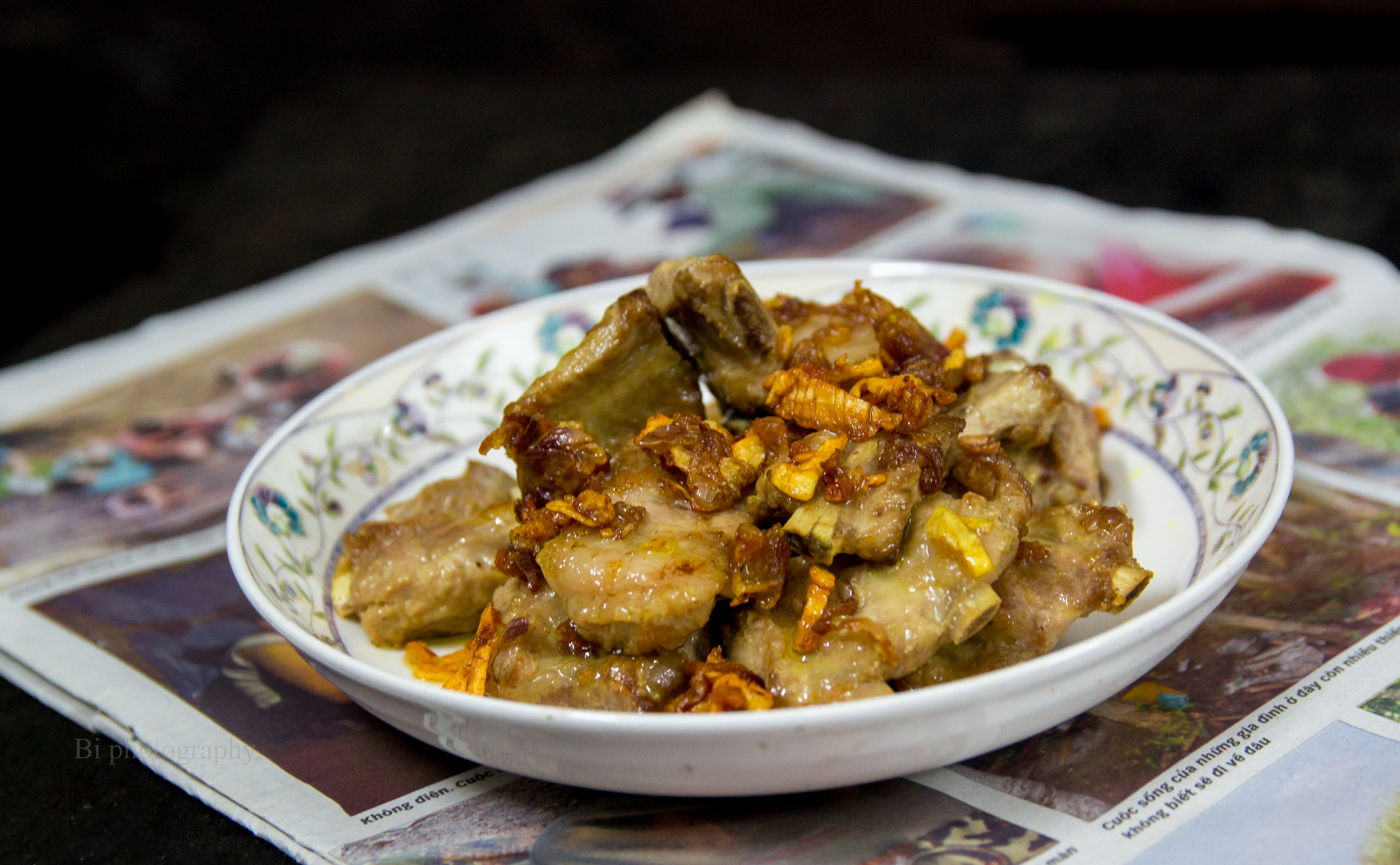 Sườn non xào áp chảo