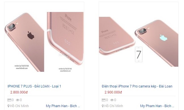 Cận Tết, iPhone 7 hàng nhái tung hoành trên kênh bán online