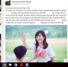Không có chuyện quyên tiền từ thiện bằng cách "sờ ngực thiếu nữ"