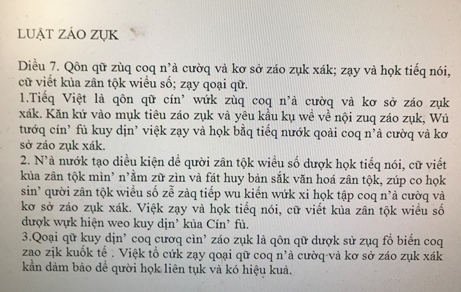 Đề xuất g&acirc;y sốc: Luật gi&aacute;o dục viết l&agrave; Luật z&aacute;o zụk, Quốc ca viết l&agrave; cuốc ca... - Ảnh 1.