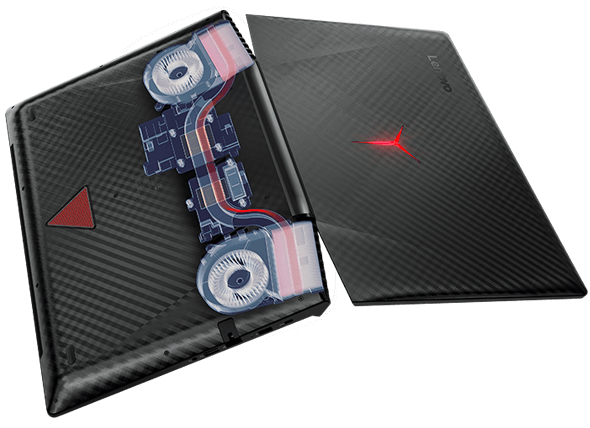 Lenovo Legion Y520, Y720 có thiết vỏ nhôm 2 mặt giúp máy mỏng, nhẹ hơn.