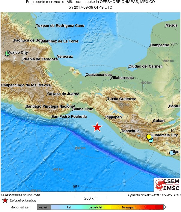 Động đất cấp độ 8 gần Mexico, cảnh b&aacute;o s&oacute;ng thần 8 nước - Ảnh 1.