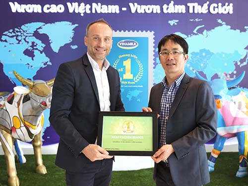 Vinamilk 3 năm liên tiếp trong Top những thương hiệu được lựa chọn nhiều nhất