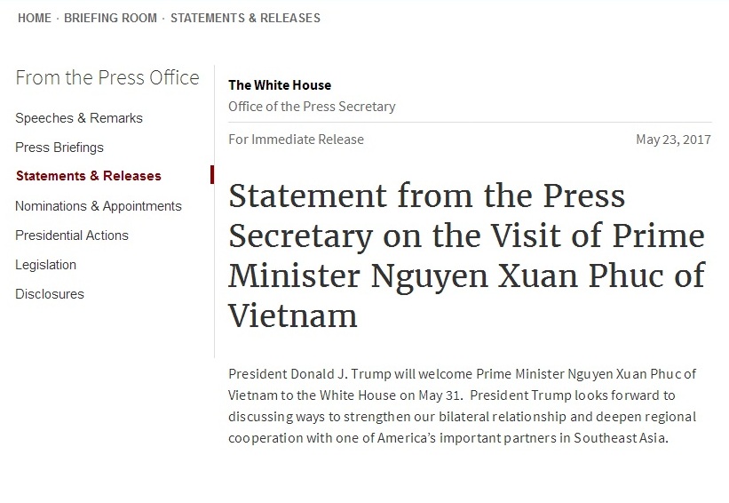 Tổng thống Donald Trump tiếp Thủ tướng Nguyễn Xu&acirc;n Ph&uacute;c tại Nh&agrave; Trắng - Ảnh 2.