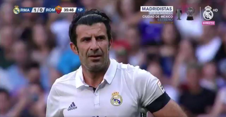 Figo lập siêu phẩm trong ngày trở lại Bernabeu