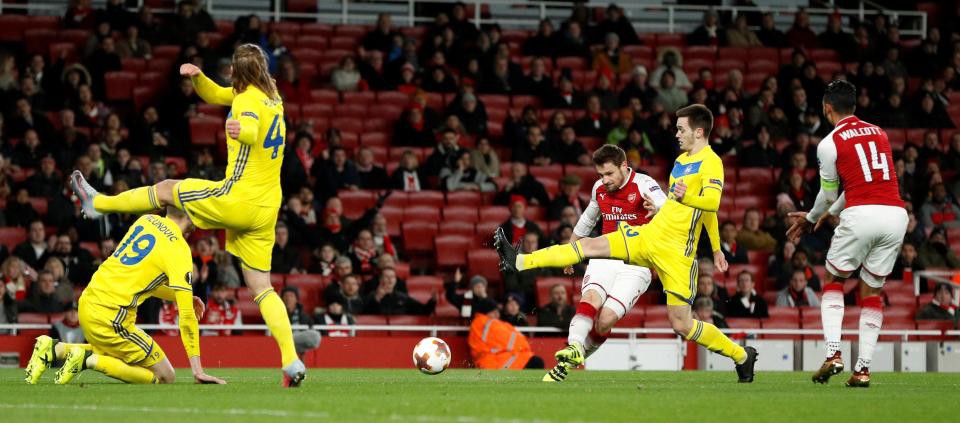 Arsenal đón lượng CĐV thấp kỷ lục ở cúp châu Âu - Ảnh 1.