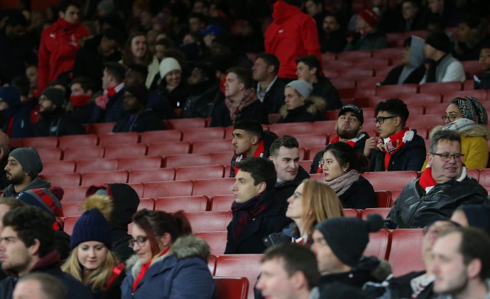 Arsenal đón lượng CĐV thấp kỷ lục ở cúp châu Âu
