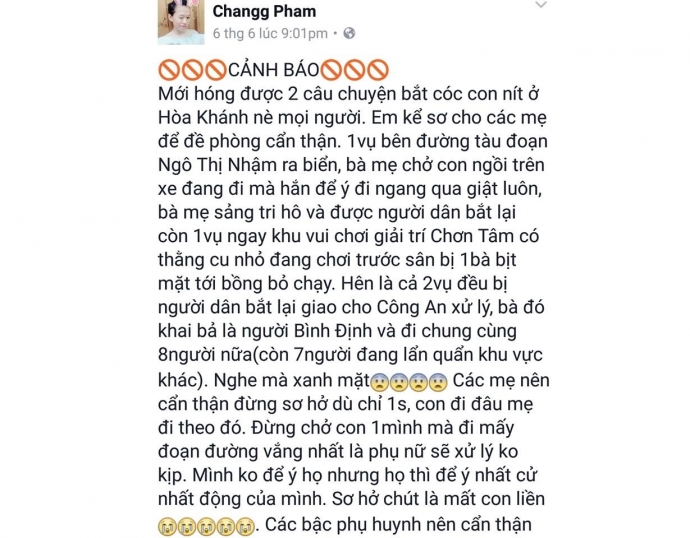 Phạt 12,5 triệu đồng đối tượng bịa tin bắt cóc đăng lên facebook