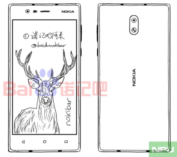 Hình ảnh rò rỉ của Nokia 3 gần nhất. Ảnh PhoneArena.