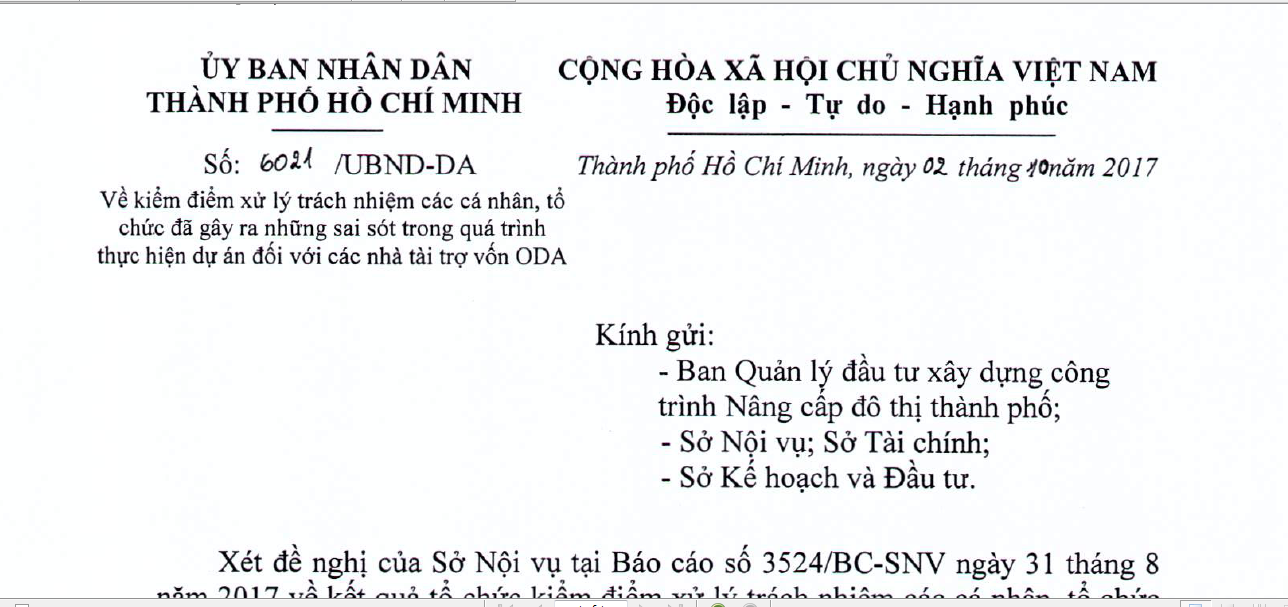 Nhiều thiếu sót ở dự án Nâng cấp đô thị TP HCM