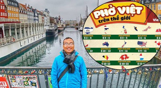 Thầy giáo Việt đi du lịch, lập bản đồ giá phở ở 43 nước
