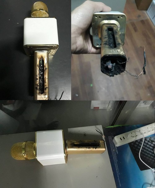 Micro karaoke 2 trong 1 lại phát nổ