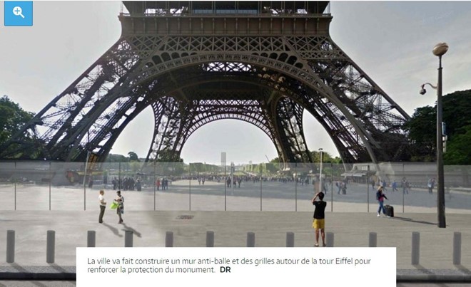 
Diện mạo mới của th&aacute;p Eiffel nhanh ch&oacute;ng được lan truyền. Ảnh: Twitter.

