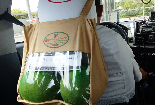 Ông chủ Vinasun bán bưởi trên taxi