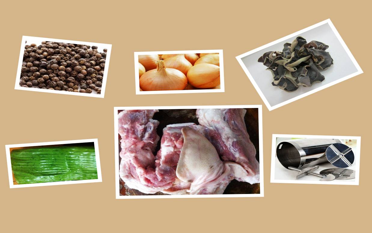 Nguyên liệu làm giò xào ngày Tết