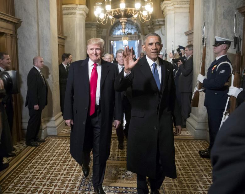 Tổng thống Donald Trump và cựu Tổng thống Barack Obama Ảnh: REUTERS