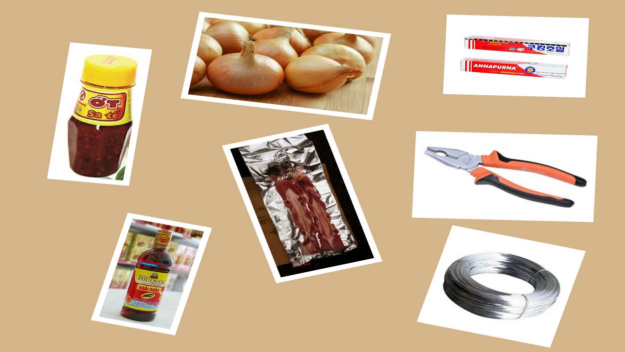 Nguy&ecirc;n liệu để l&agrave;m m&oacute;n thịt ốp b&ocirc; xe m&aacute;y