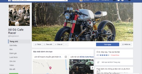 Một fanpage chuyên độ xe tại Hà Nội.