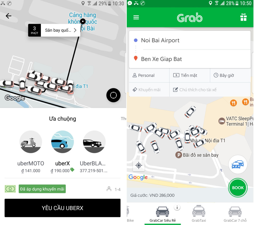 Miếng b&aacute;nh s&acirc;n bay trong cuộc chiến taxi, Uber, Grab - Ảnh 1.