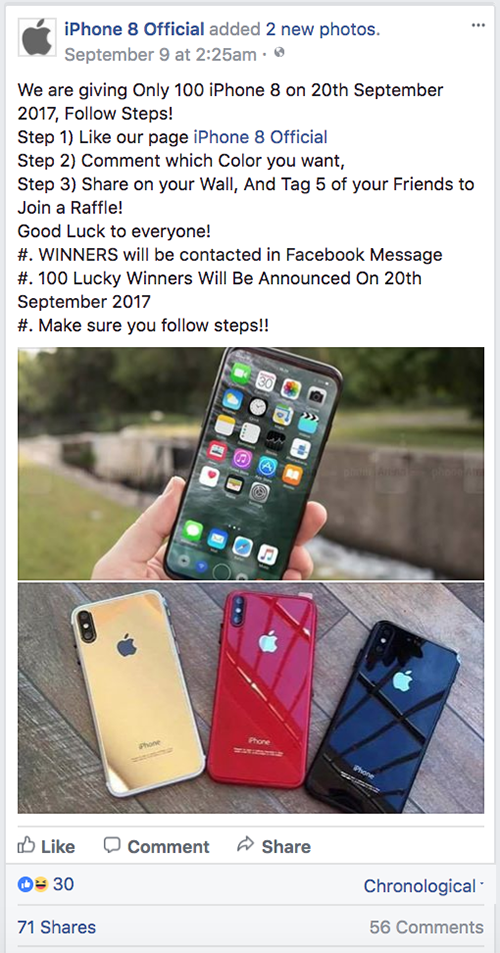 Nhiều người dính bẫy lừa trúng thưởng iPhone X - Ảnh 2.